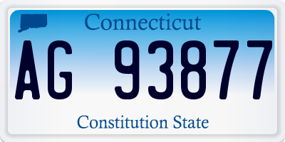 CT license plate AG93877