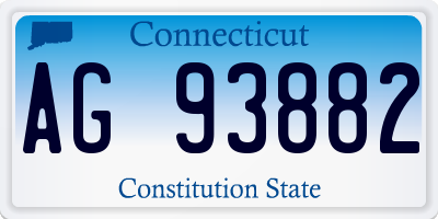 CT license plate AG93882