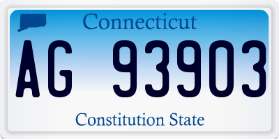 CT license plate AG93903