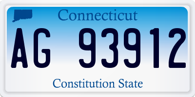 CT license plate AG93912