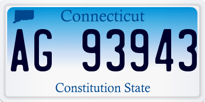 CT license plate AG93943