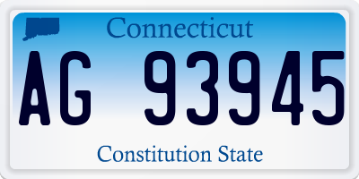 CT license plate AG93945