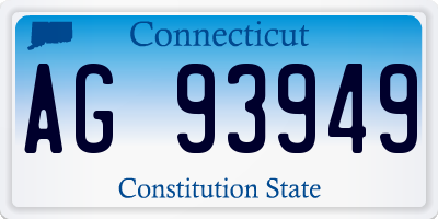 CT license plate AG93949