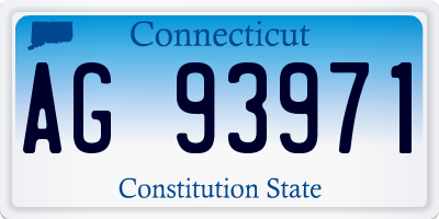 CT license plate AG93971