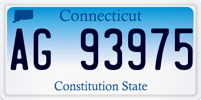 CT license plate AG93975
