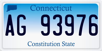 CT license plate AG93976