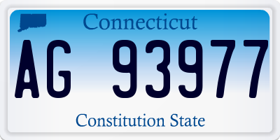 CT license plate AG93977