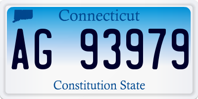 CT license plate AG93979