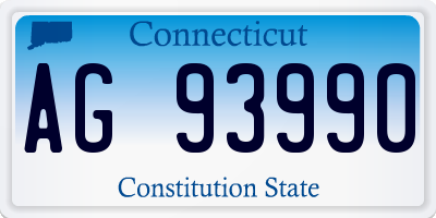 CT license plate AG93990