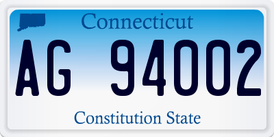 CT license plate AG94002