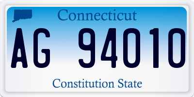 CT license plate AG94010