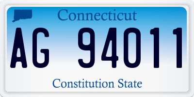 CT license plate AG94011