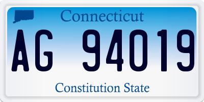 CT license plate AG94019
