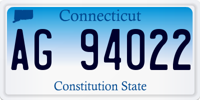 CT license plate AG94022