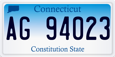 CT license plate AG94023