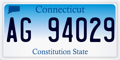 CT license plate AG94029