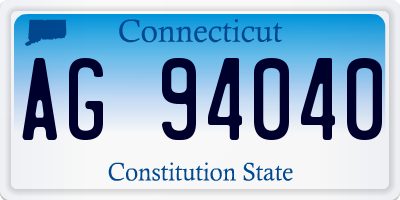 CT license plate AG94040
