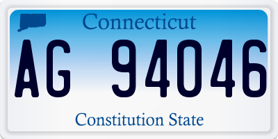 CT license plate AG94046