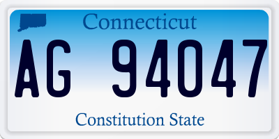 CT license plate AG94047