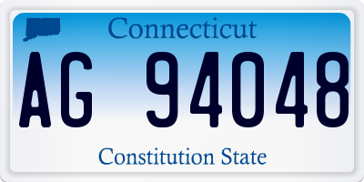 CT license plate AG94048