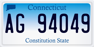 CT license plate AG94049