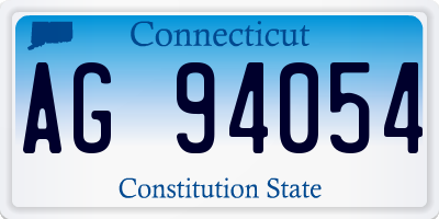 CT license plate AG94054
