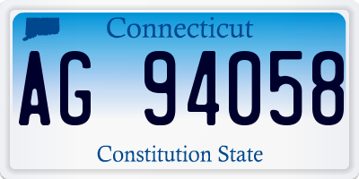 CT license plate AG94058