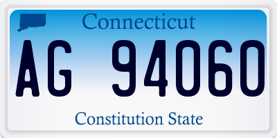 CT license plate AG94060