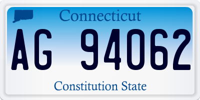 CT license plate AG94062