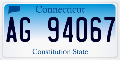 CT license plate AG94067