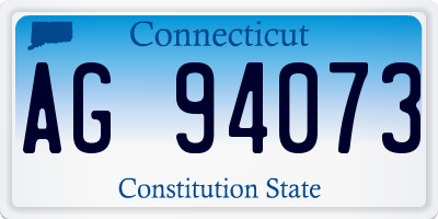 CT license plate AG94073