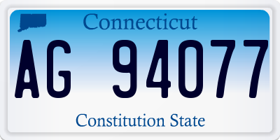 CT license plate AG94077