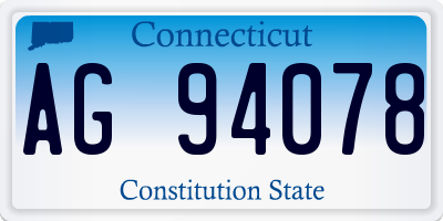 CT license plate AG94078