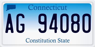 CT license plate AG94080