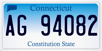 CT license plate AG94082