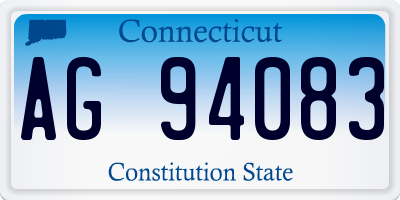 CT license plate AG94083