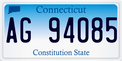 CT license plate AG94085