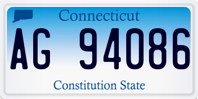 CT license plate AG94086