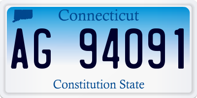 CT license plate AG94091