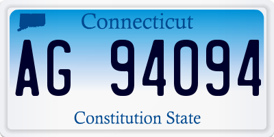 CT license plate AG94094