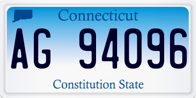 CT license plate AG94096