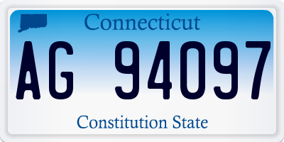 CT license plate AG94097