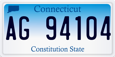 CT license plate AG94104