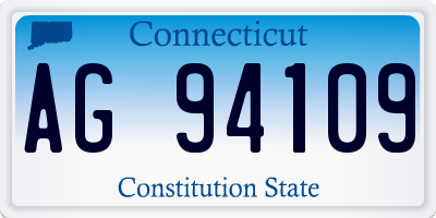 CT license plate AG94109
