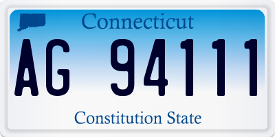 CT license plate AG94111