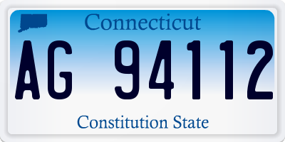 CT license plate AG94112