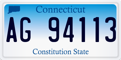 CT license plate AG94113