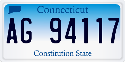 CT license plate AG94117