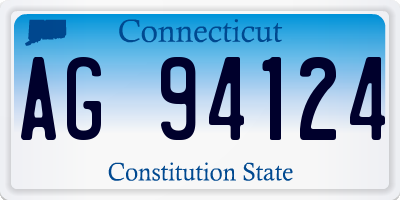 CT license plate AG94124