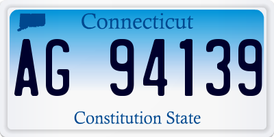 CT license plate AG94139
